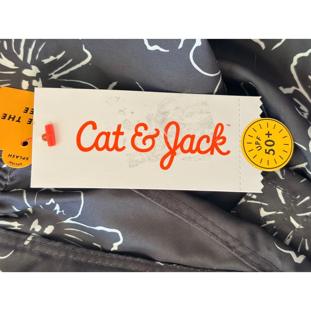 Cat & Jack Hawaiian Floral Mesh Lined Swim Trunks Shorts Boy 6-7 Small NEW NWT - Picture 7 of 9